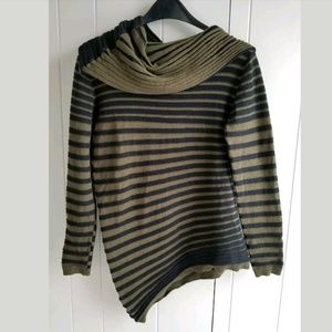 Lisa Todd Sweater Cowl Cashmere Cotton Size Small